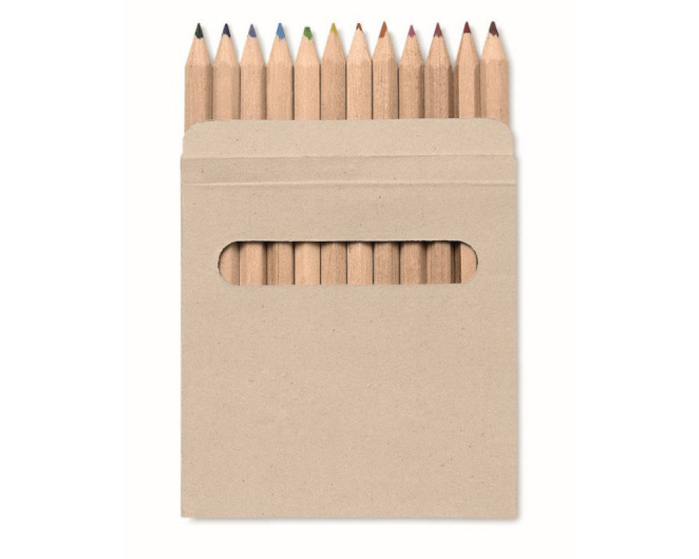 Набір з 12 бежевих олівців ARCOLOR, 9x9x0,8 см