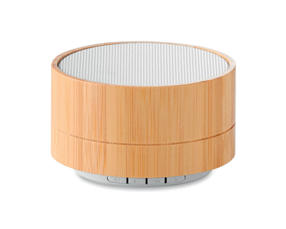 SOUND BAMBOO, Бамбукова бездротова колонка 3W, Ø7×4,3 см