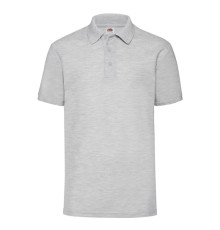 Теніска Fruit of the Loom 65/35 Polo 180g, сірий меланж, розмір 2XL