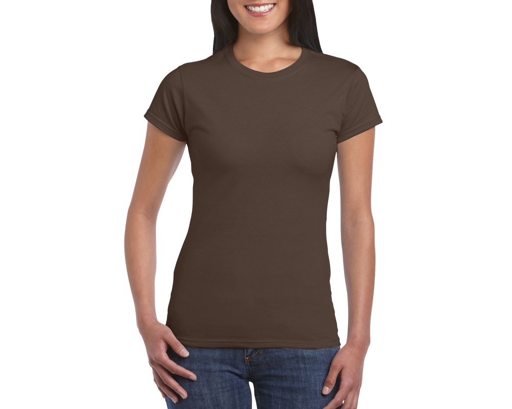 Футболка женская SoftStyle 153 — Коричневый