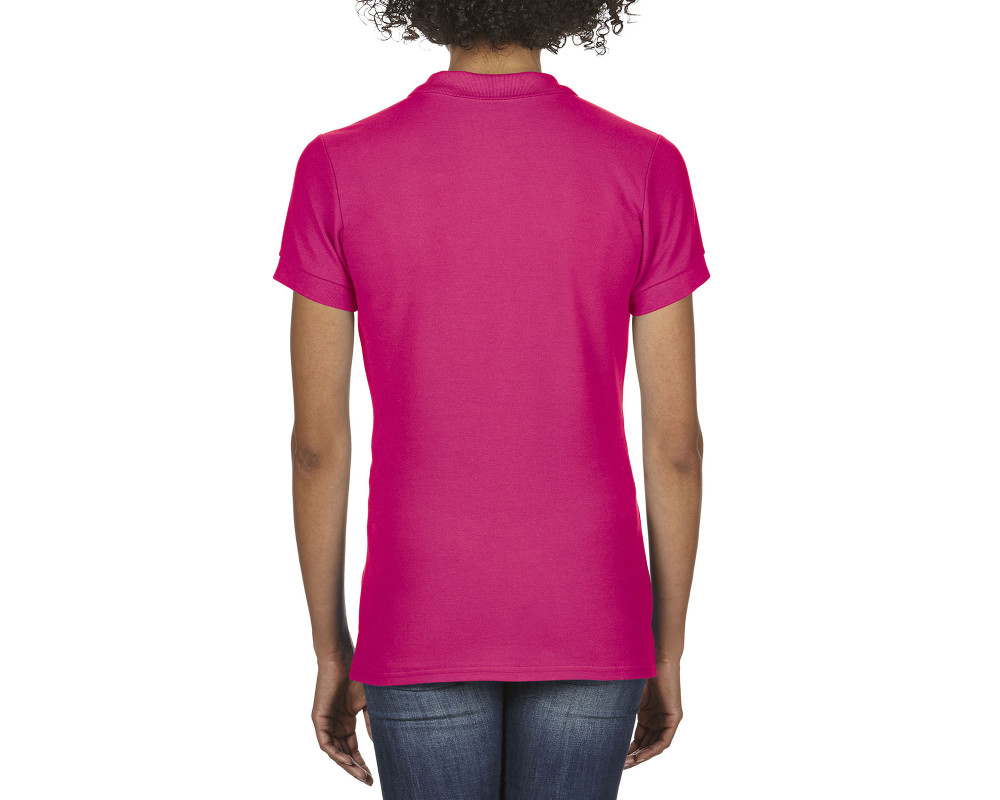 Поло женское Premium Cotton 223, TM Gildan — Розовый