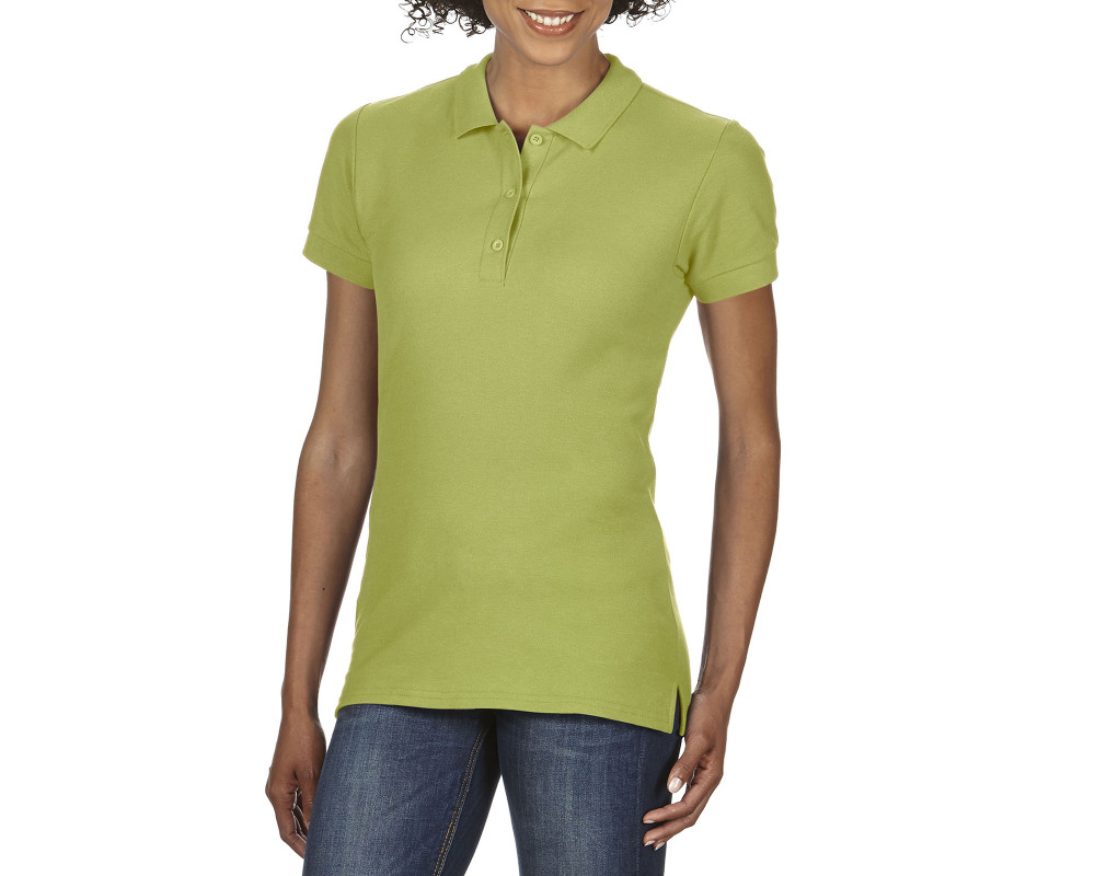 Поло женское Premium Cotton 223, TM Gildan — Зеленый