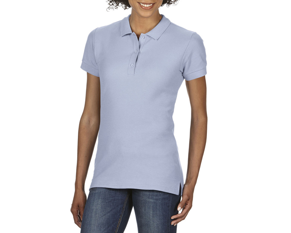 Поло женское Premium Cotton 223, TM Gildan — Синий