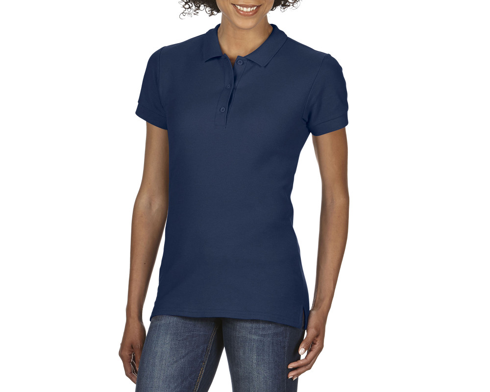 Поло женское Premium Cotton 223, TM Gildan — Синий