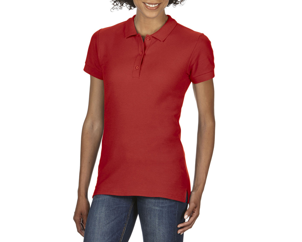 Поло женское Premium Cotton 223, TM Gildan — Красный