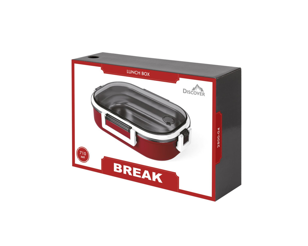Ланч бокс Break, TM Discover — Красный