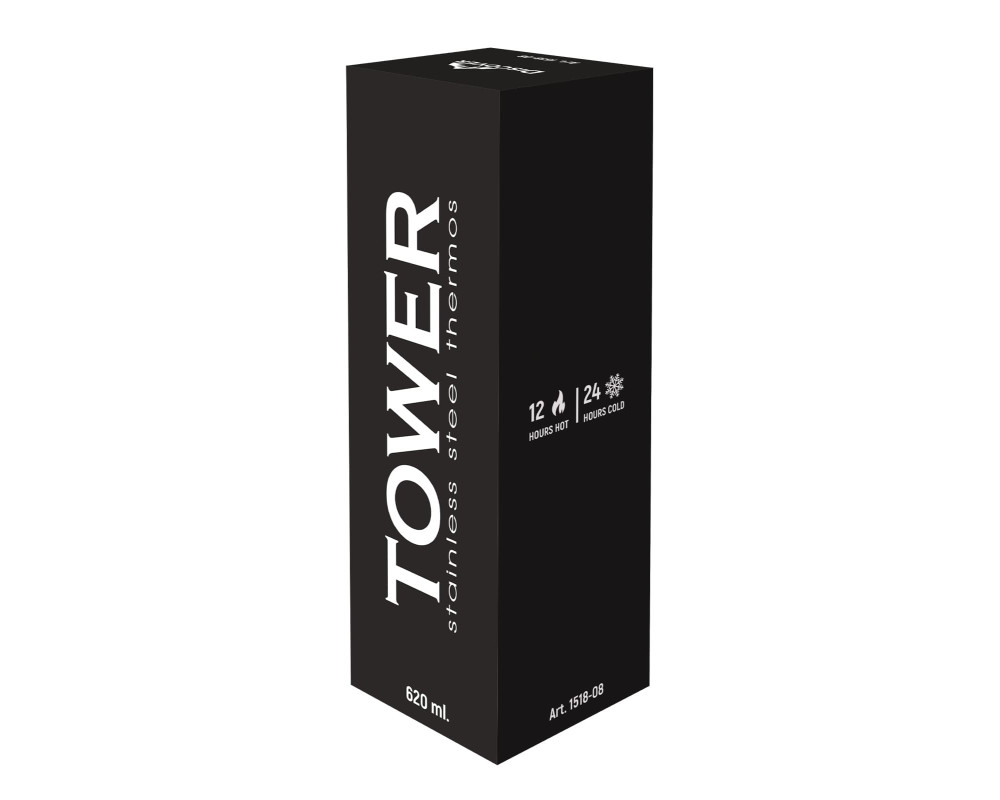 Термопляшка Tower, ТМ Discover — Чорний