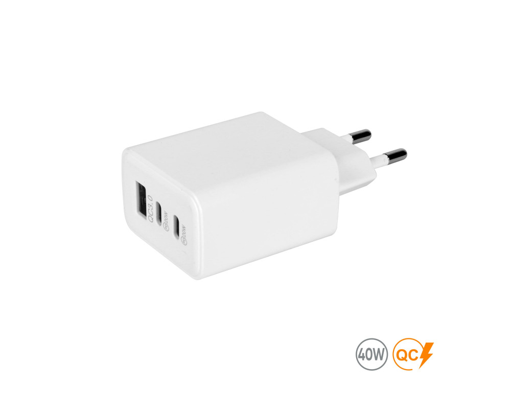 Мережевий зарядний пристрій 40W Real, TM TEG — Білий