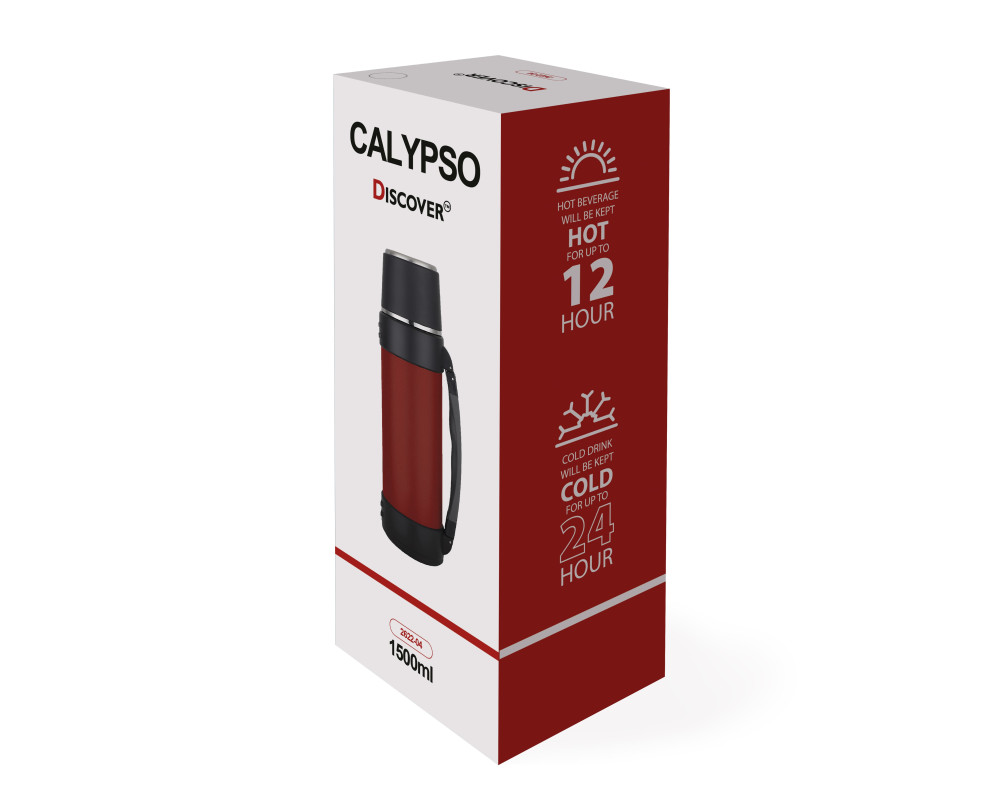 Термос 1,5л Calypso, ТМ Discover — Червоний