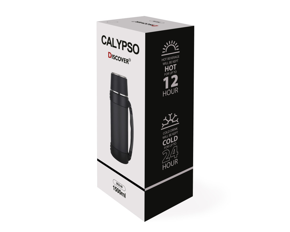 Термос 1,5л Calypso, ТМ Discover — Чорний
