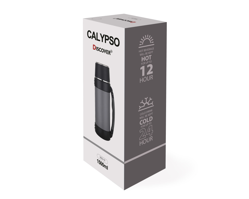 Термос 1,5л Calypso, ТМ Discover — Сірий