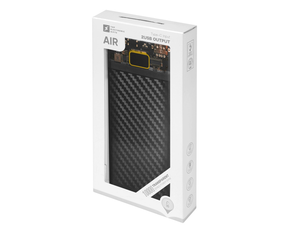 Універсальний зарядний пристрій Air 10000 mAh, TM TEG — Чорний