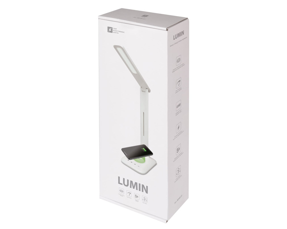 Лампа з бездротовою зарядкою Lumin, TM TEG — Білий