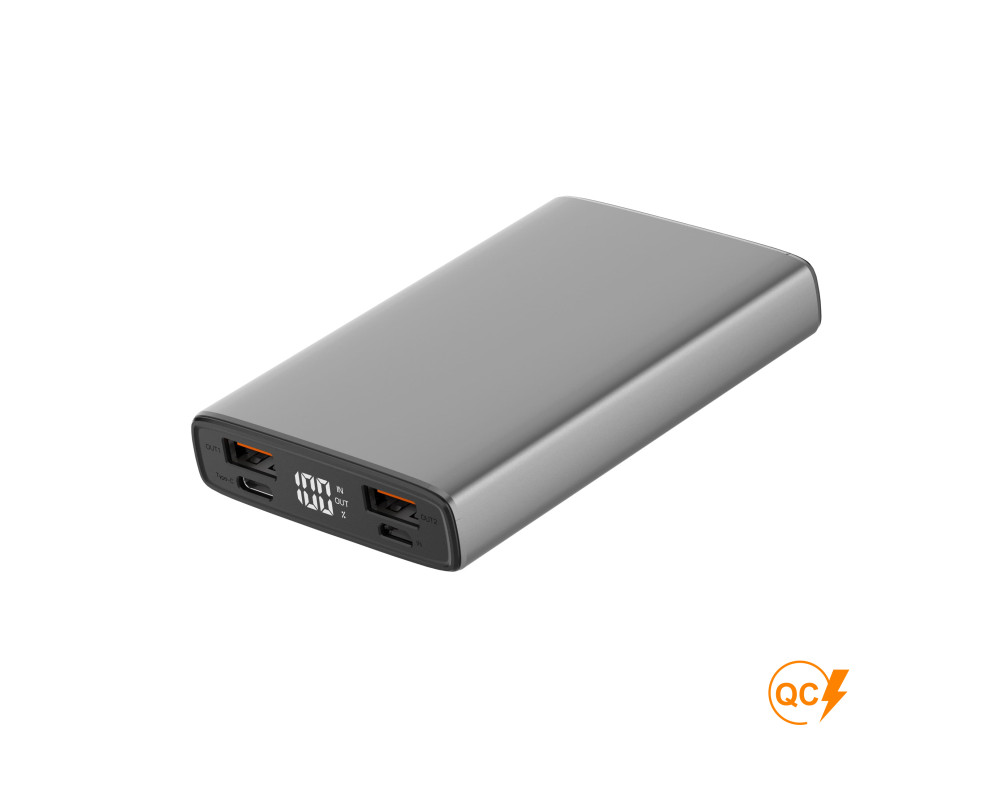 Універсальний зарядний пристрій Kraven 10000 mAh, TM TEG — Сірий