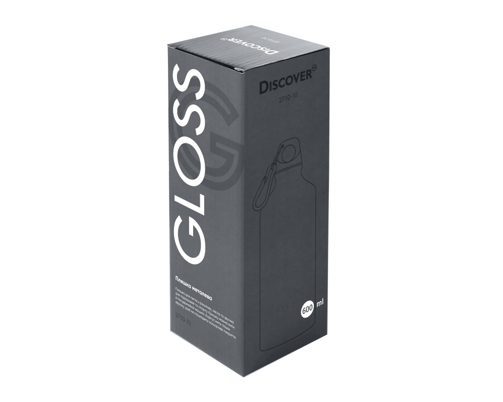 Металлическая бутылка Gloss, ТМ Discover — Серый