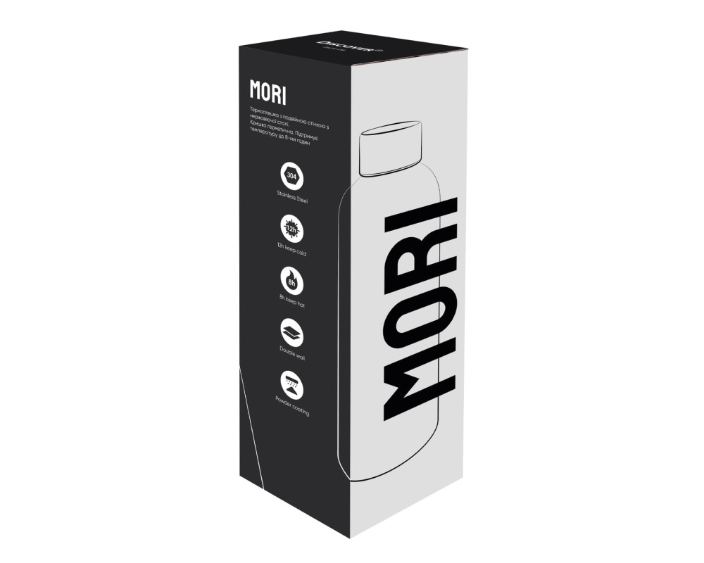 Термопляшка MORI, TM Discover — Чорний