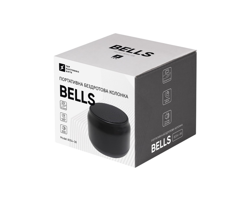 Колонка бездротова Bells, TM TEG — Чорний