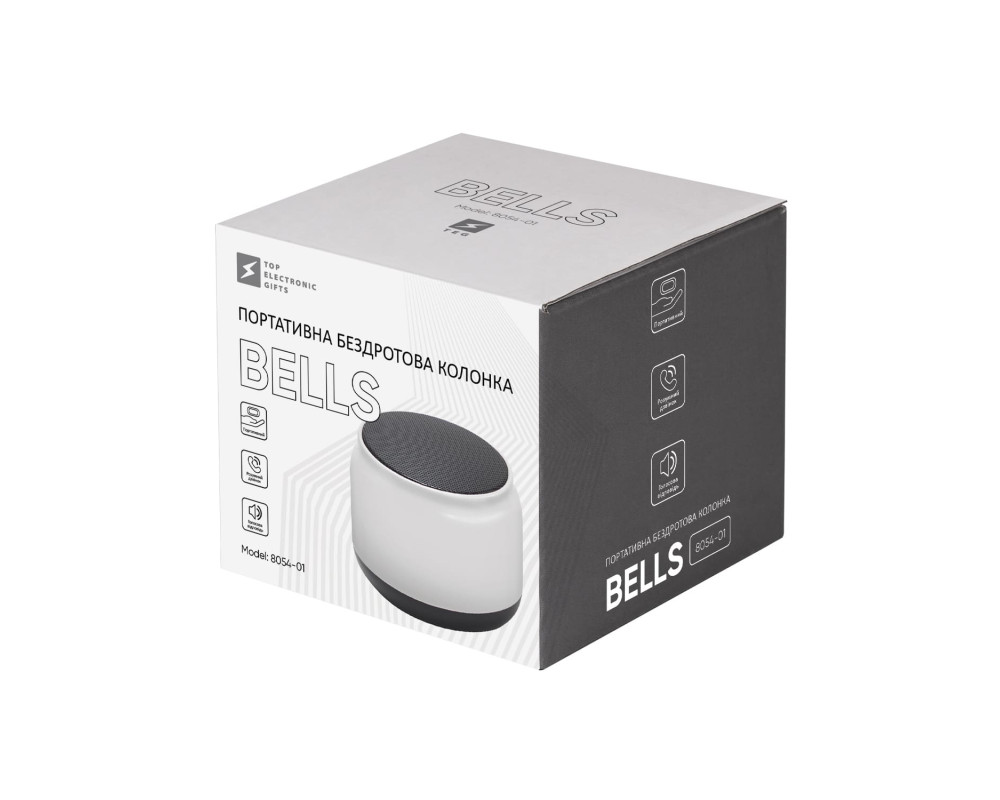 Колонка бездротова Bells, TM TEG — Білий