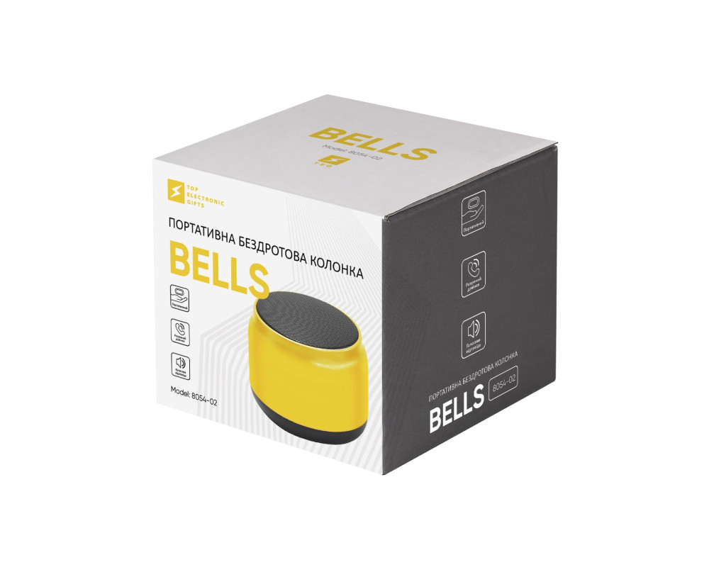 Колонка бездротова Bells, TM TEG — Жовтий