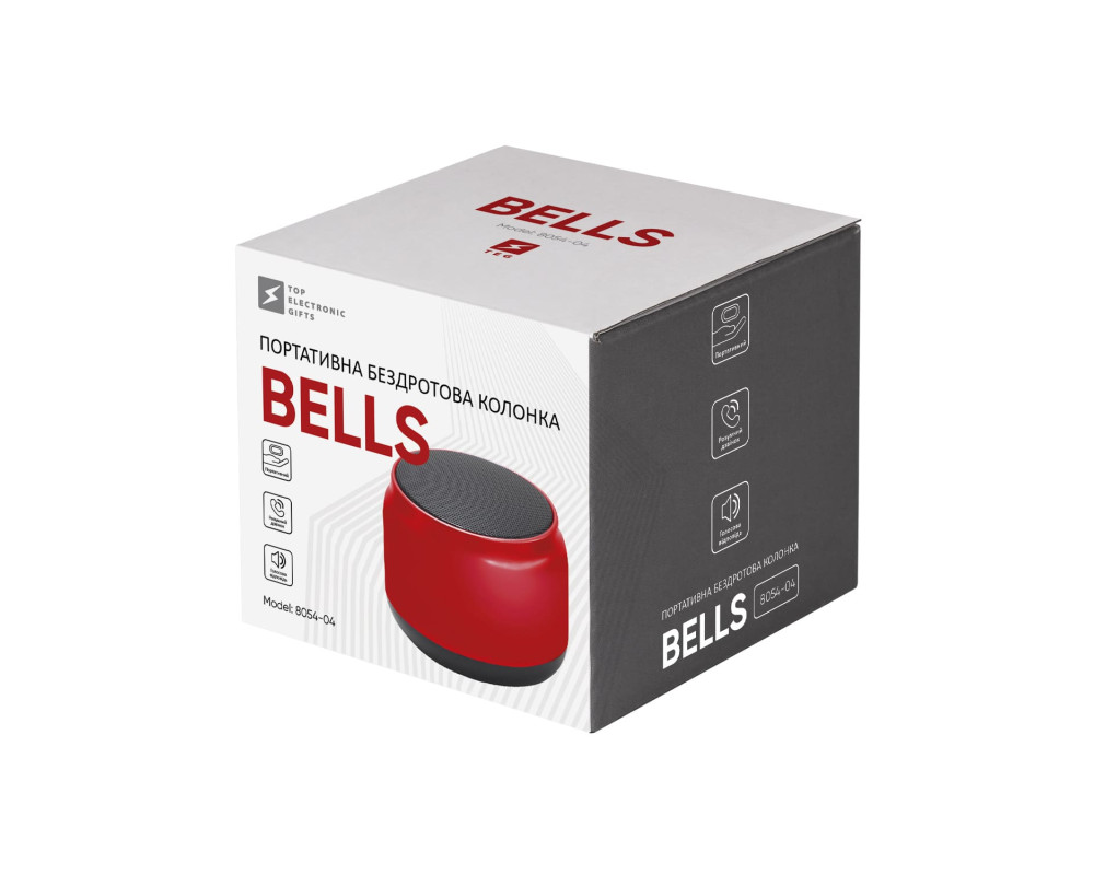 Колонка бездротова Bells, TM TEG — Червоний