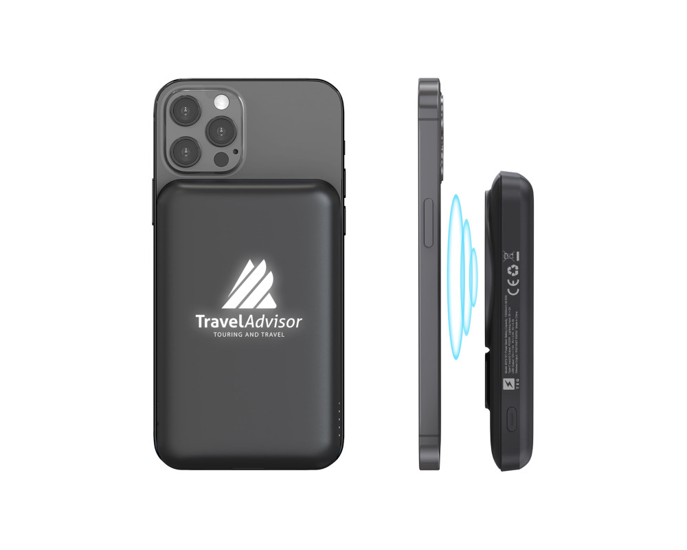 Повербанк з підсвіткою Magneto 10000 mAh, ТМ TEG — Білий