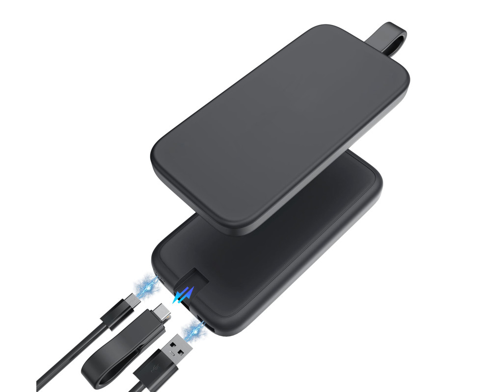 Повербанк з підсвіткою Starlight 10000 mAh, ТМ TEG — Зелений