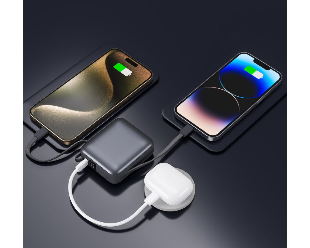 Повербанк Kalve 10000 mAh 22,5W, ТМ TEG — Сірий
