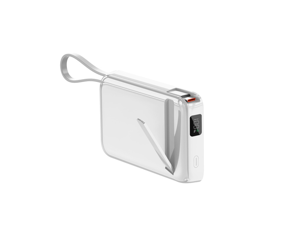 Повербанк Glam 10000 mAh 22,5W, ТМ TEG — Білий