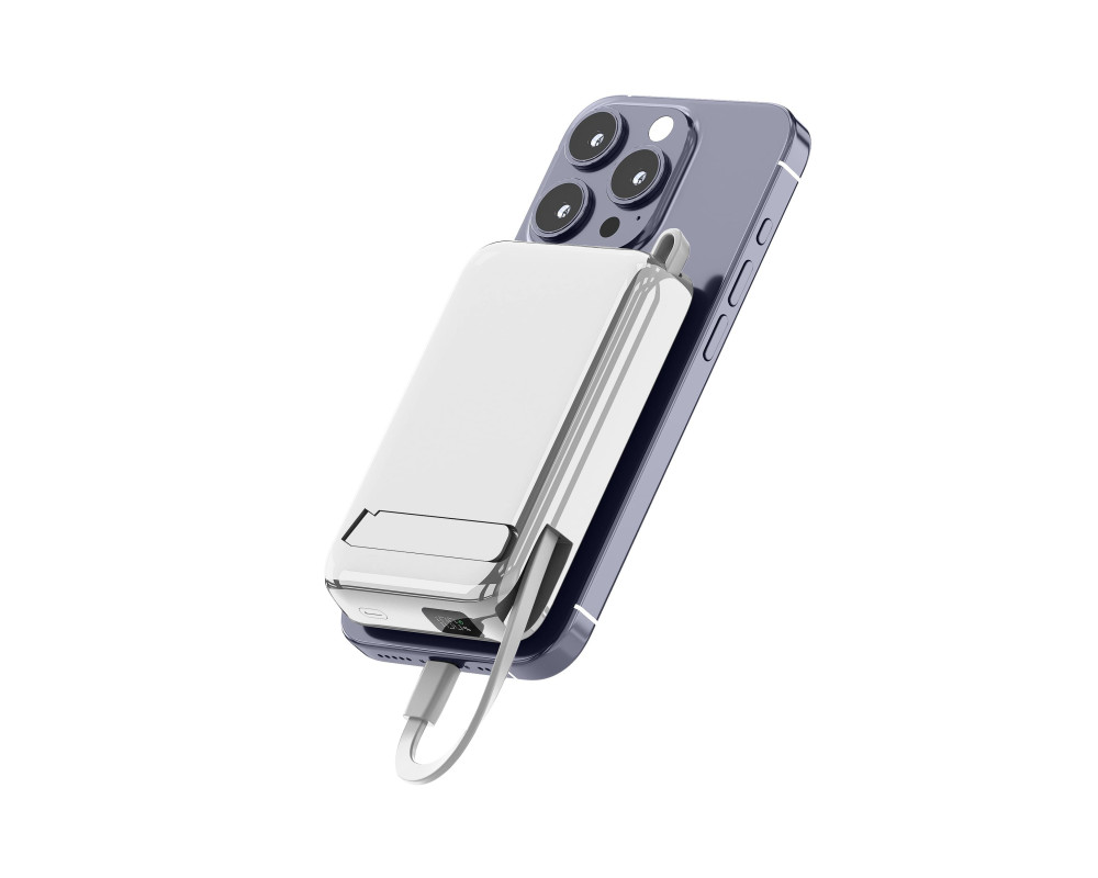Повербанк Glam 10000 mAh 22,5W, ТМ TEG — Білий