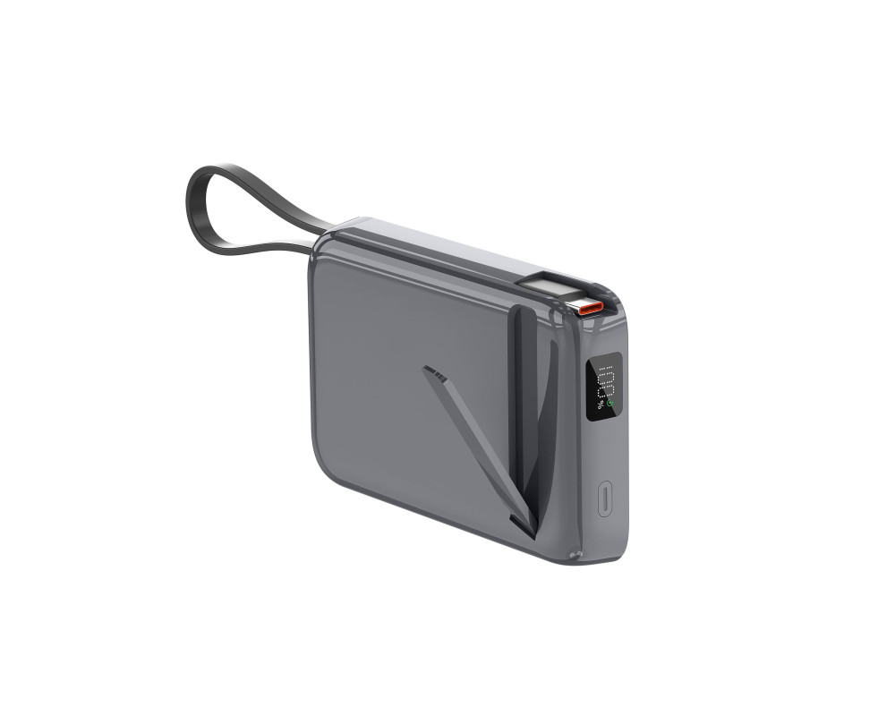Повербанк Glam 10000 mAh 22,5W, ТМ TEG — Сірий