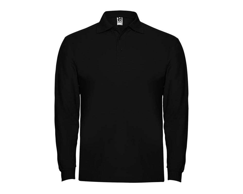 Поло с длинным рукавом Estrella L/S 220 — Черный