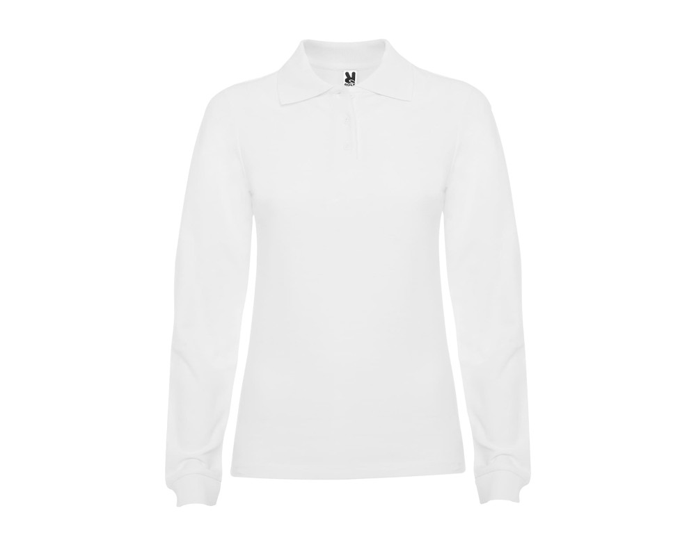 Поло жіноче з довгим рукавом Estrella woman L/S 220 — Білий
