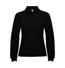 Поло жіноче з довгим рукавом Estrella woman L/S 220 — Чорний