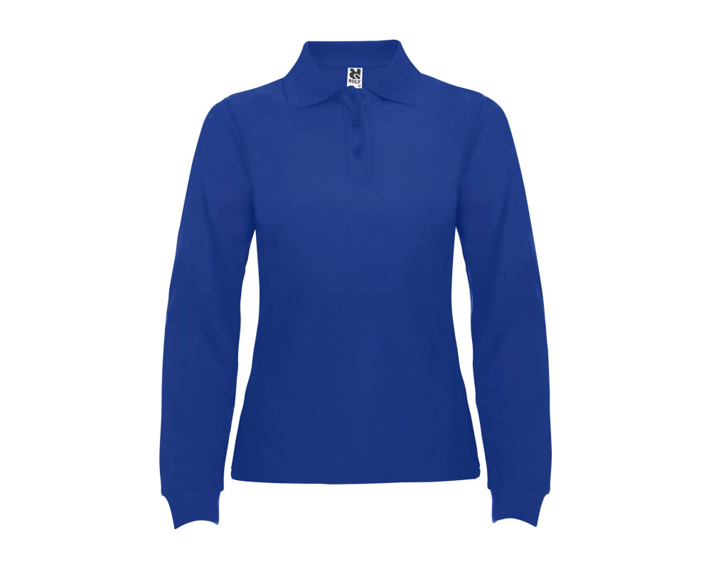 Поло жіноче з довгим рукавом Estrella woman L/S 220 — Синій