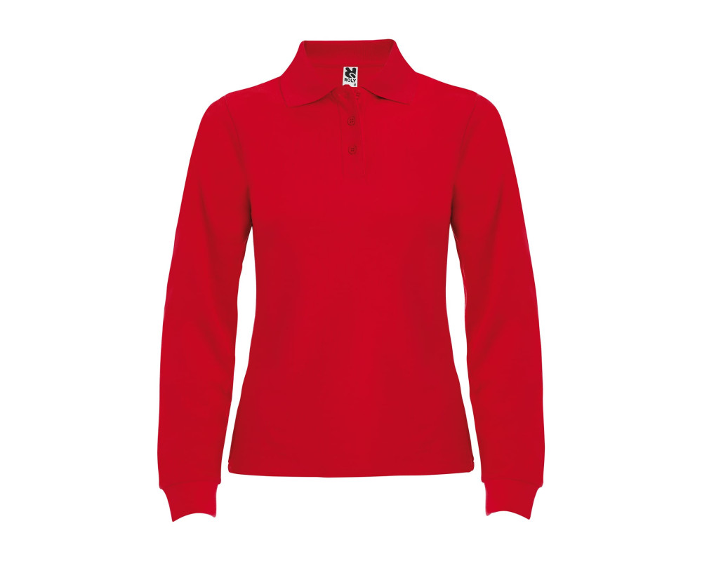 Поло жіноче з довгим рукавом Estrella woman L/S 220 — Червоний