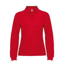 Поло жіноче з довгим рукавом Estrella woman L/S 220 — Червоний