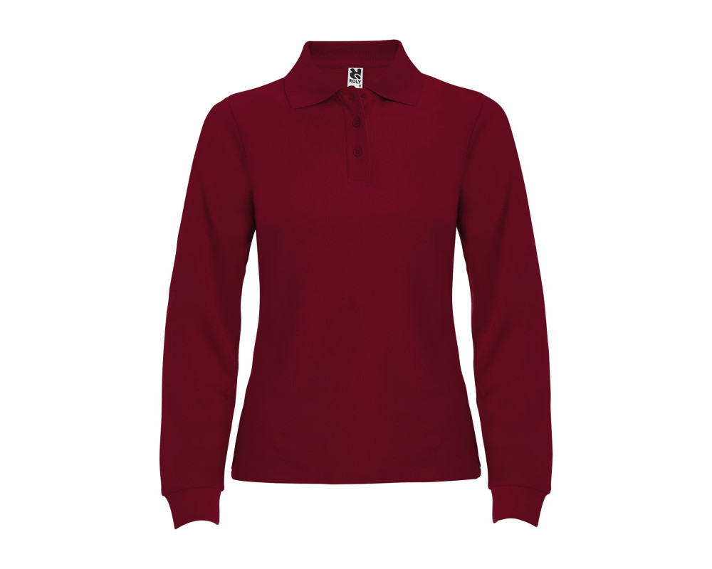 Поло жіноче з довгим рукавом Estrella woman L/S 220 — Червоний