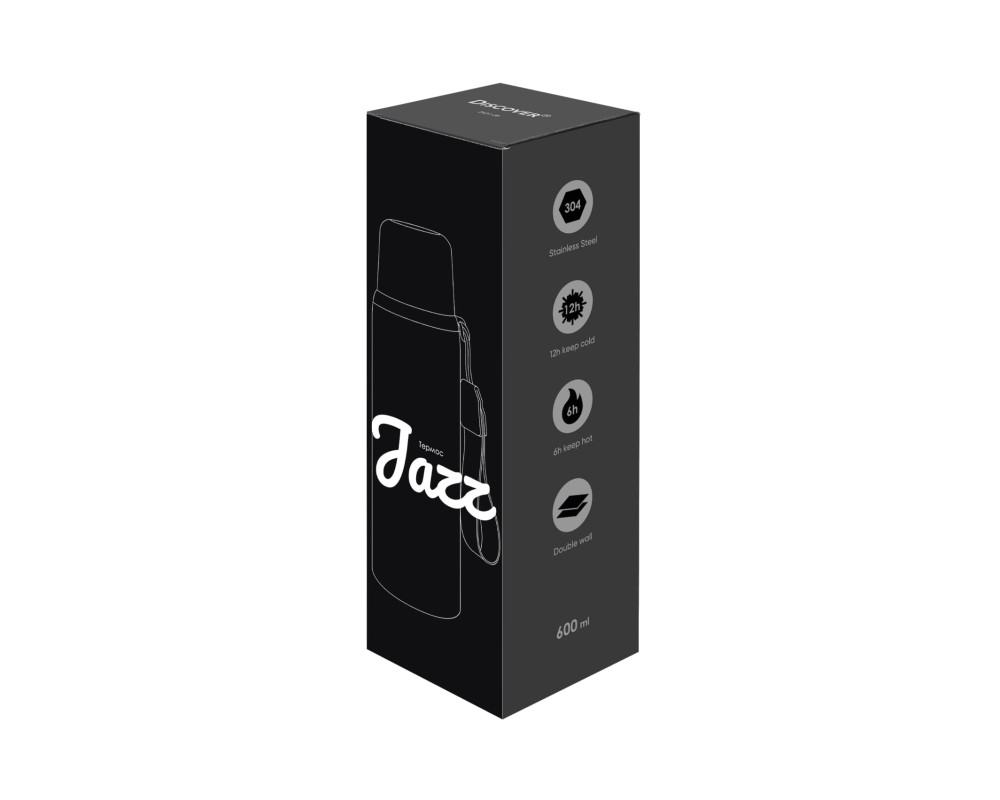 Термос Jazz, TM Discover — Чорний