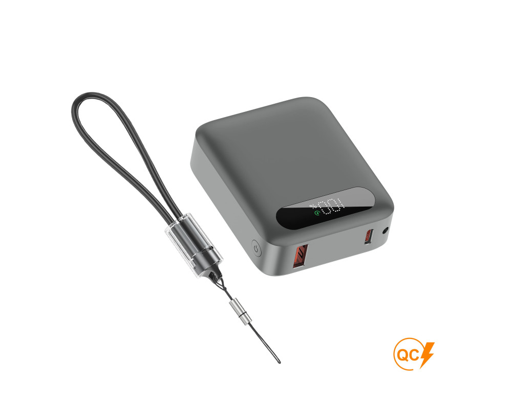 Повербанк Tipo 10000 mAh 22,5W, ТМ TEG — Сірий