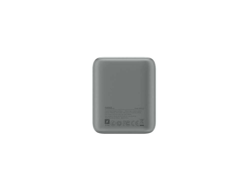 Повербанк Tipo 10000 mAh 22,5W, ТМ TEG — Сірий