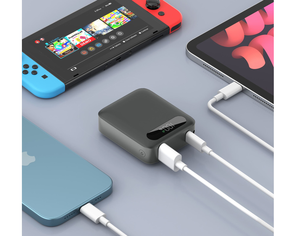 Повербанк Tipo 10000 mAh 22,5W, ТМ TEG — Сірий